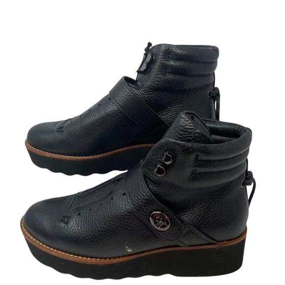 Women’s Size 8 Coach Urban Hiker Q5402 Black Leather‎ Ankle Boots